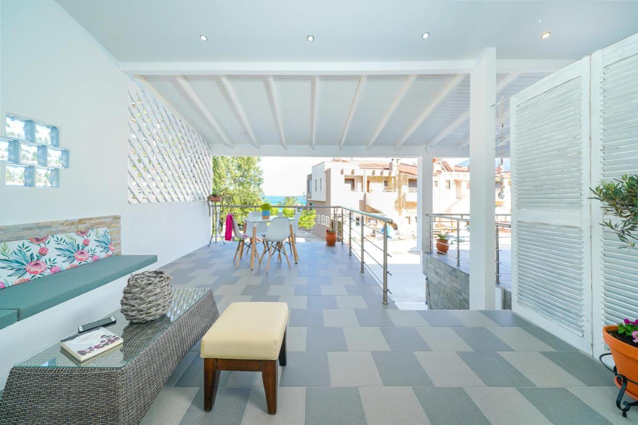 Golden Beachside Terrace Chrysi Ammoudia Bagian luar foto