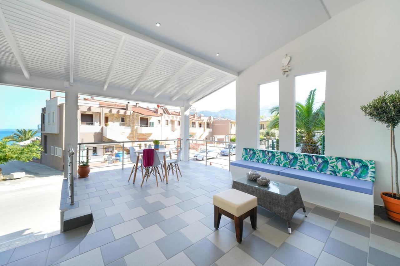 Golden Beachside Terrace Chrysi Ammoudia Bagian luar foto